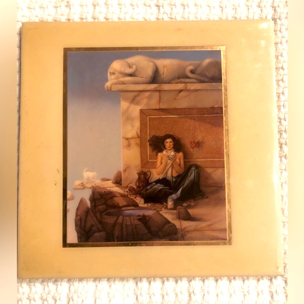 MICHAEL PARKES ARTIST COLLECTABLE WALL TILE.EXCELLENT CONDITION.COLLECTABLE.RARE